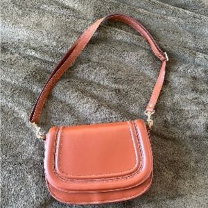 Zara Elegant Tan Crossbody Purse